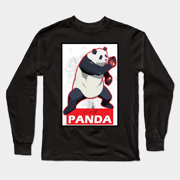 PANDA - MANGA JUJUTSU KAISEN 0 UT GRAPHIC T-SHIRT Long Sleeve T-Shirt by Huko